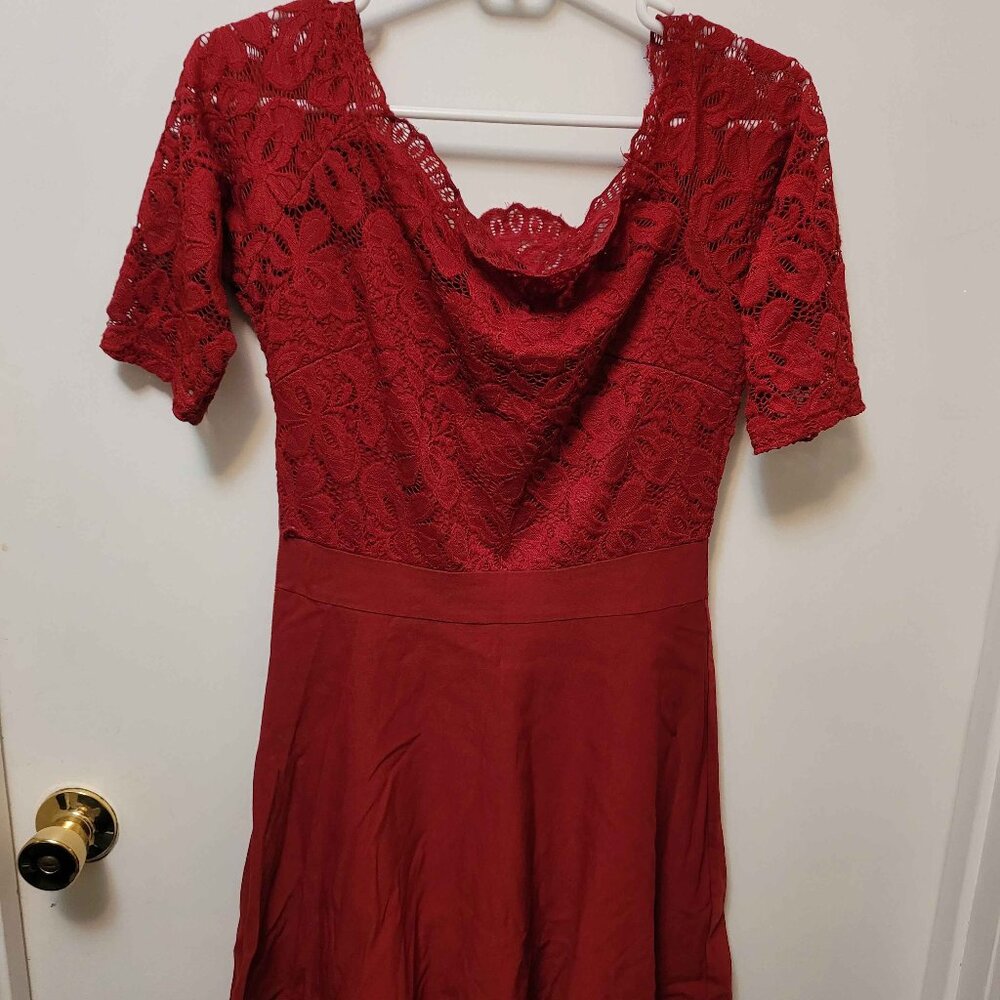 Lace Red Dress